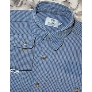 Tyndale Flame Resistant‎ Mens Large FRMC CAL 9 CAT 2 Plaid USA Work Button Shirt